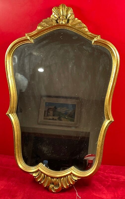 elegant Mirror of eventful shape - Bois Doré Style Louis XV