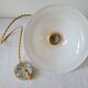 Suspension cloche en opaline blanche