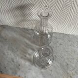 Set of two crystal carafes with star pattern