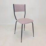 Set of 4 Italian Metal Dining Chairs, 1960's