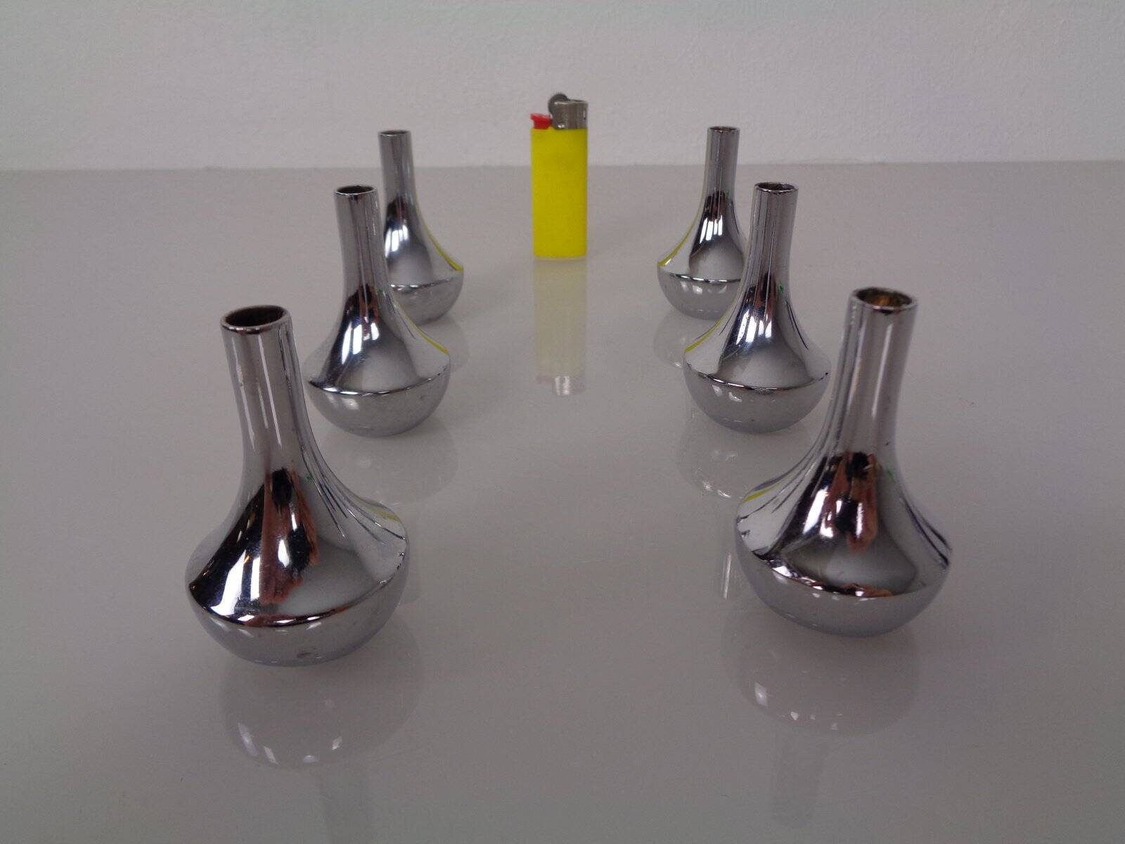 Chrome-Plated Candleholders by Quist, Germany, 1960s, Set of 6