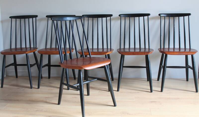 Set of 6 Fanett chairs by Tapiovaara