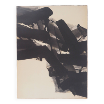 Affiche originale signée Pierre SOULAGES : Encre 1961