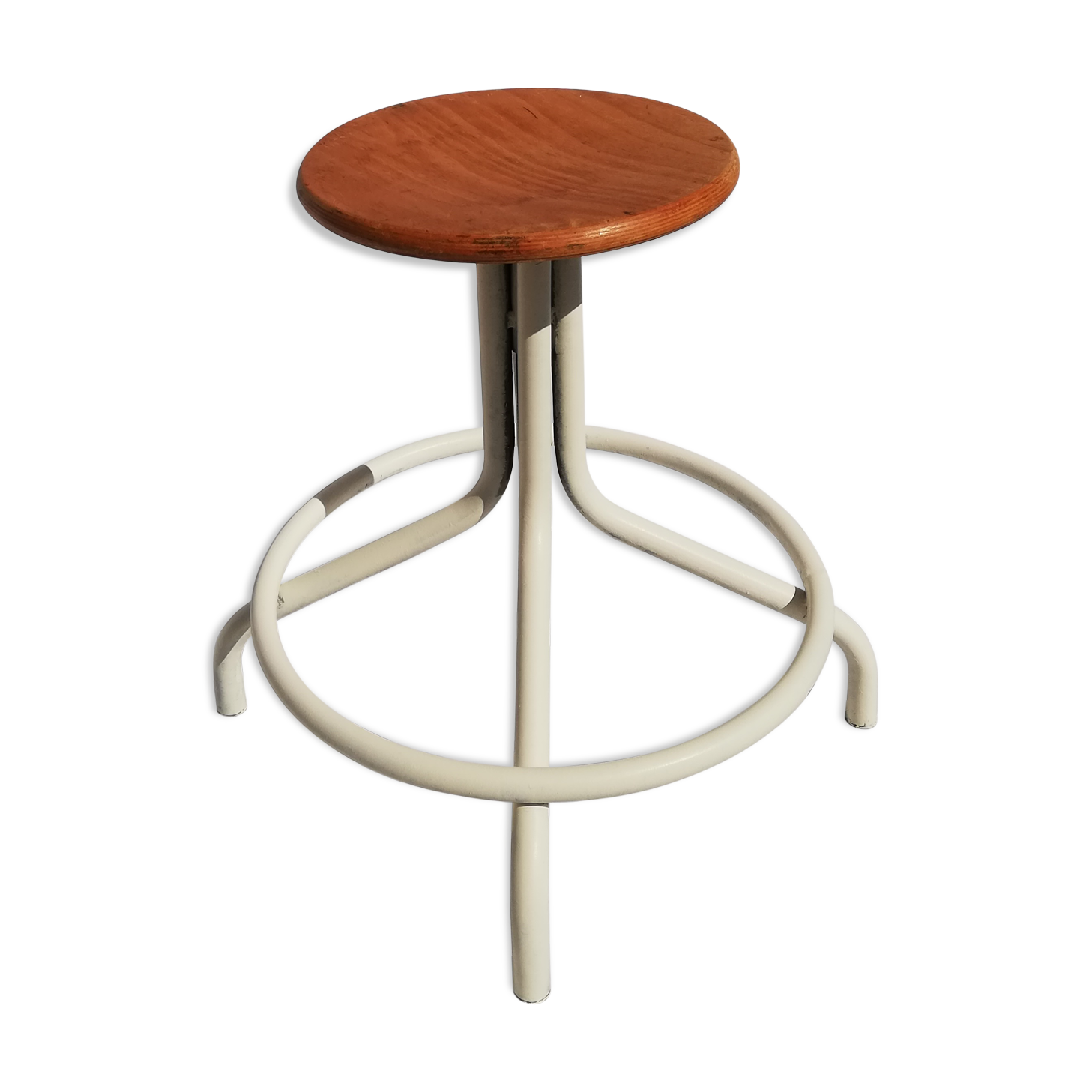 Stool with base metal wood screws