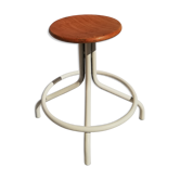 Tabouret à vis bois Piètement métal