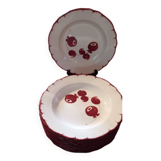 12 assiettes creuses Salins les bains