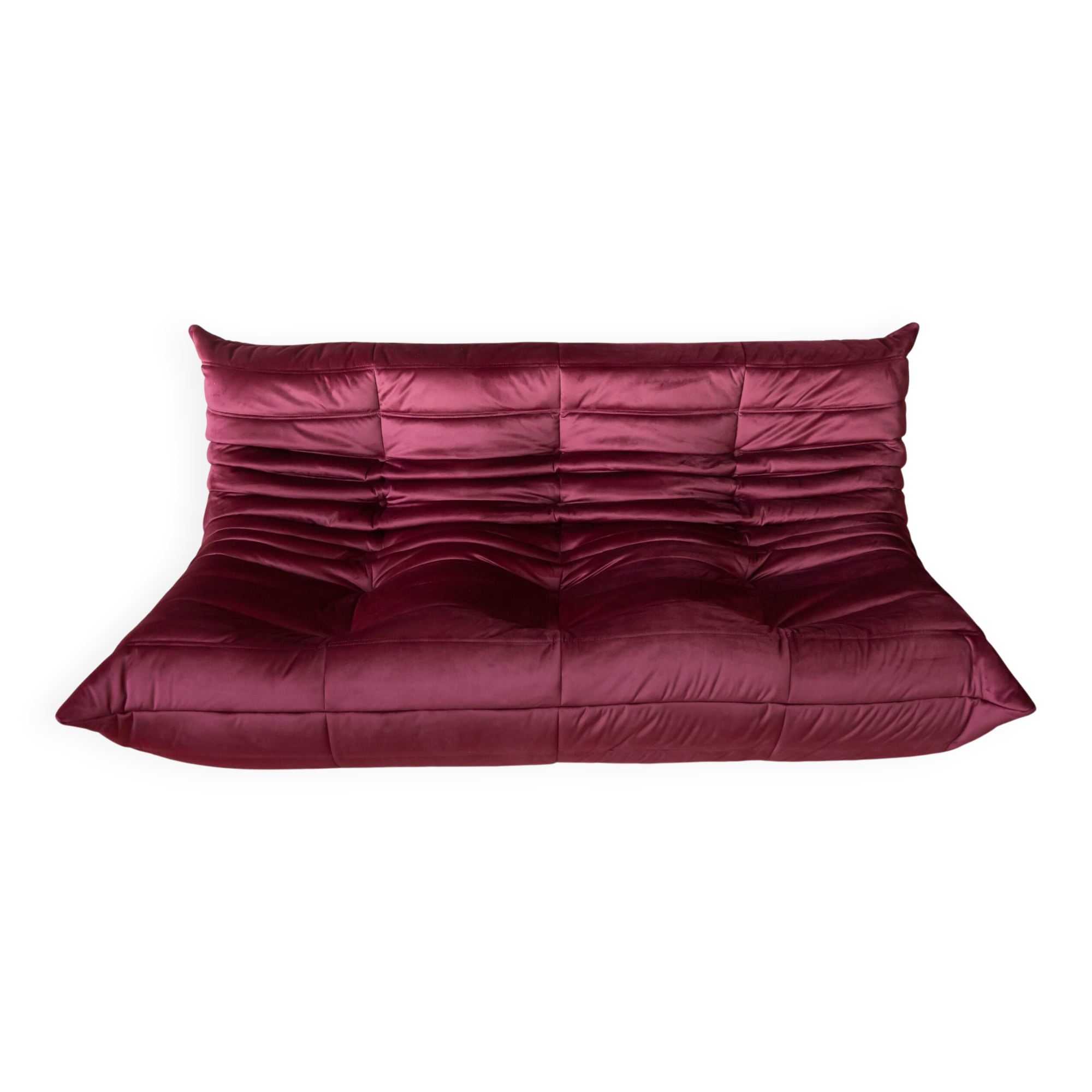 Togo 3- seater sofa in bordo velvet