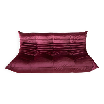 Togo 3- seater sofa in bordo velvet