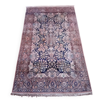 Handmade silk cashmere rug 195x122cm