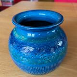 Aldo Londi ceramic ball vase (1911-2003) Rimini Blue, for Bitossi