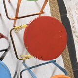 Set of 6 industrial high stools