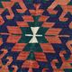 Red & Blue Geometric Vintage Kilim Rug, 158x238Cm