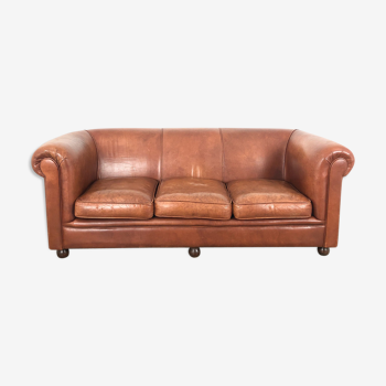 Vintage leather 3 seater sofa