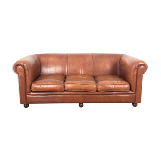 Vintage leather 3 seater sofa