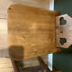 Pair of vintage wooden chairs in alpine chalet style.