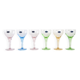 Set of dessert bowls, Italian design, 1970s, manufactured by Luigi Bormioli