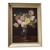 Nature morte ancienne bouquet de roses