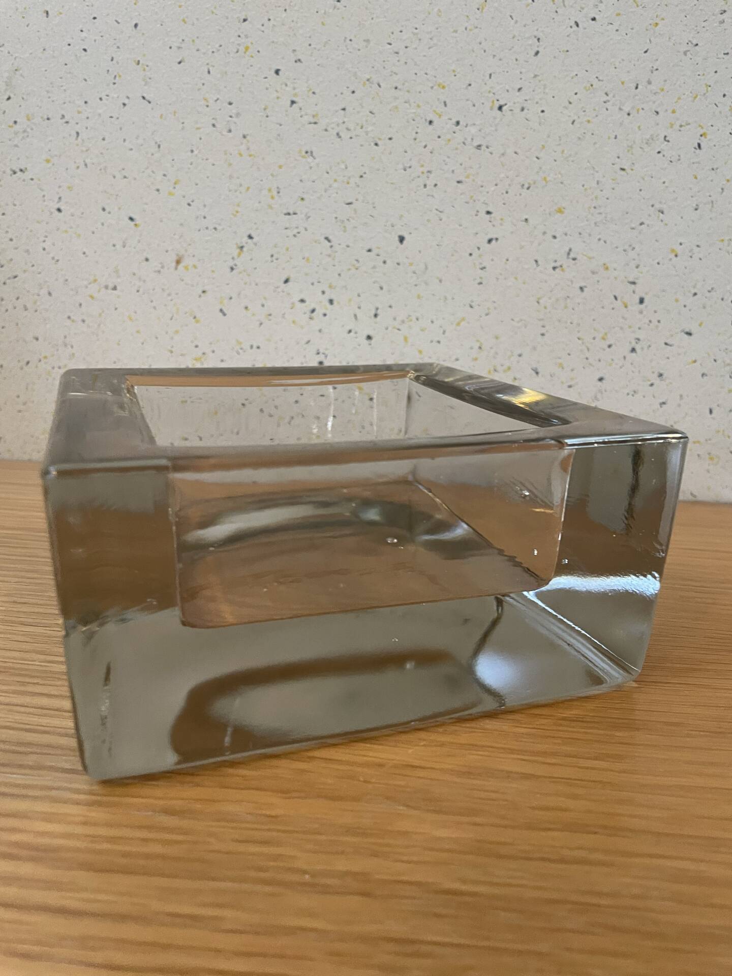 Glass block catchall