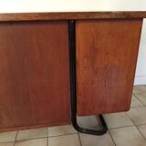 Vintage metal wooden desk and frame