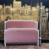 Upholstered bed Louis XVI style pink velvet