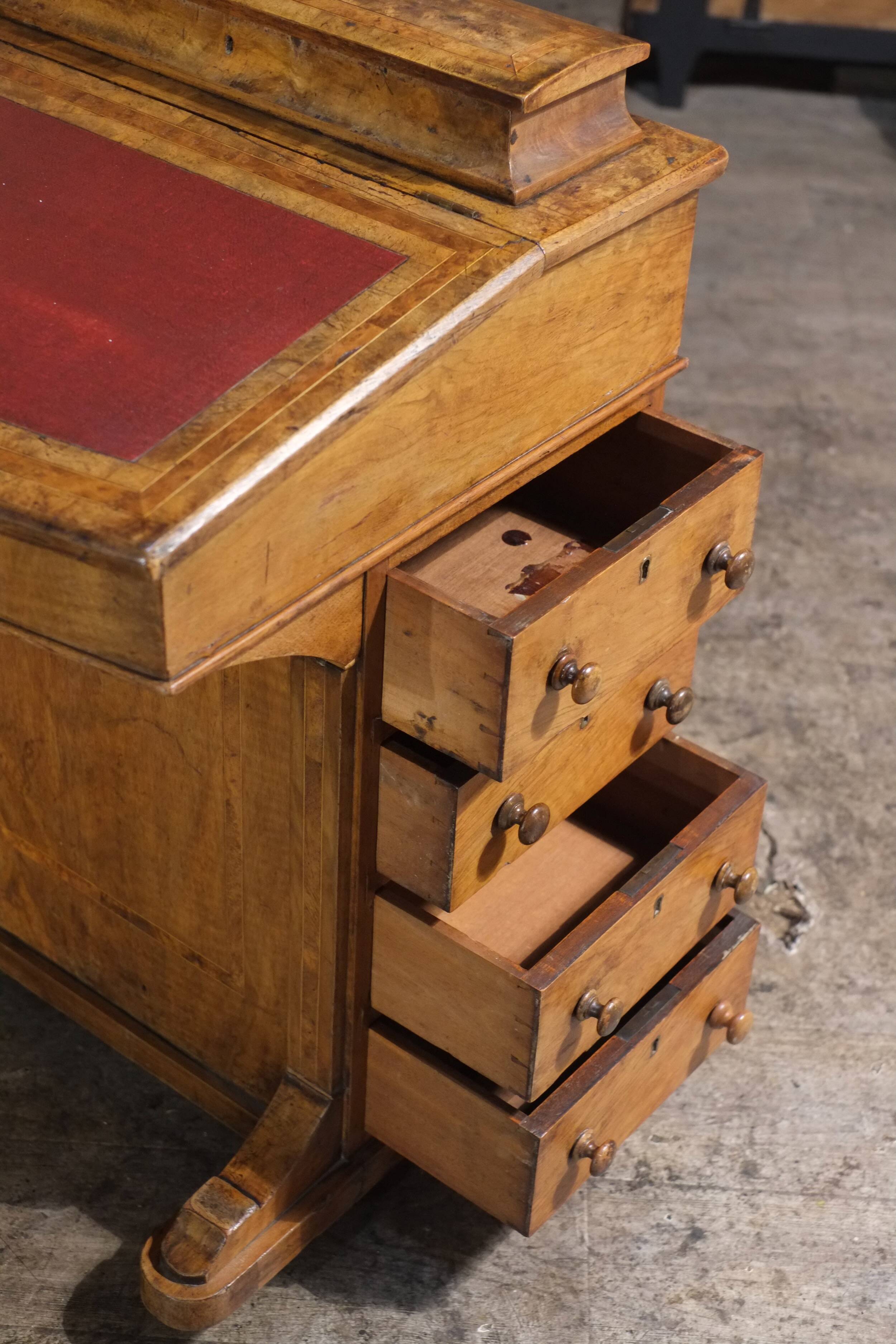 antique Davenport desk in Victorian style from the 19th century