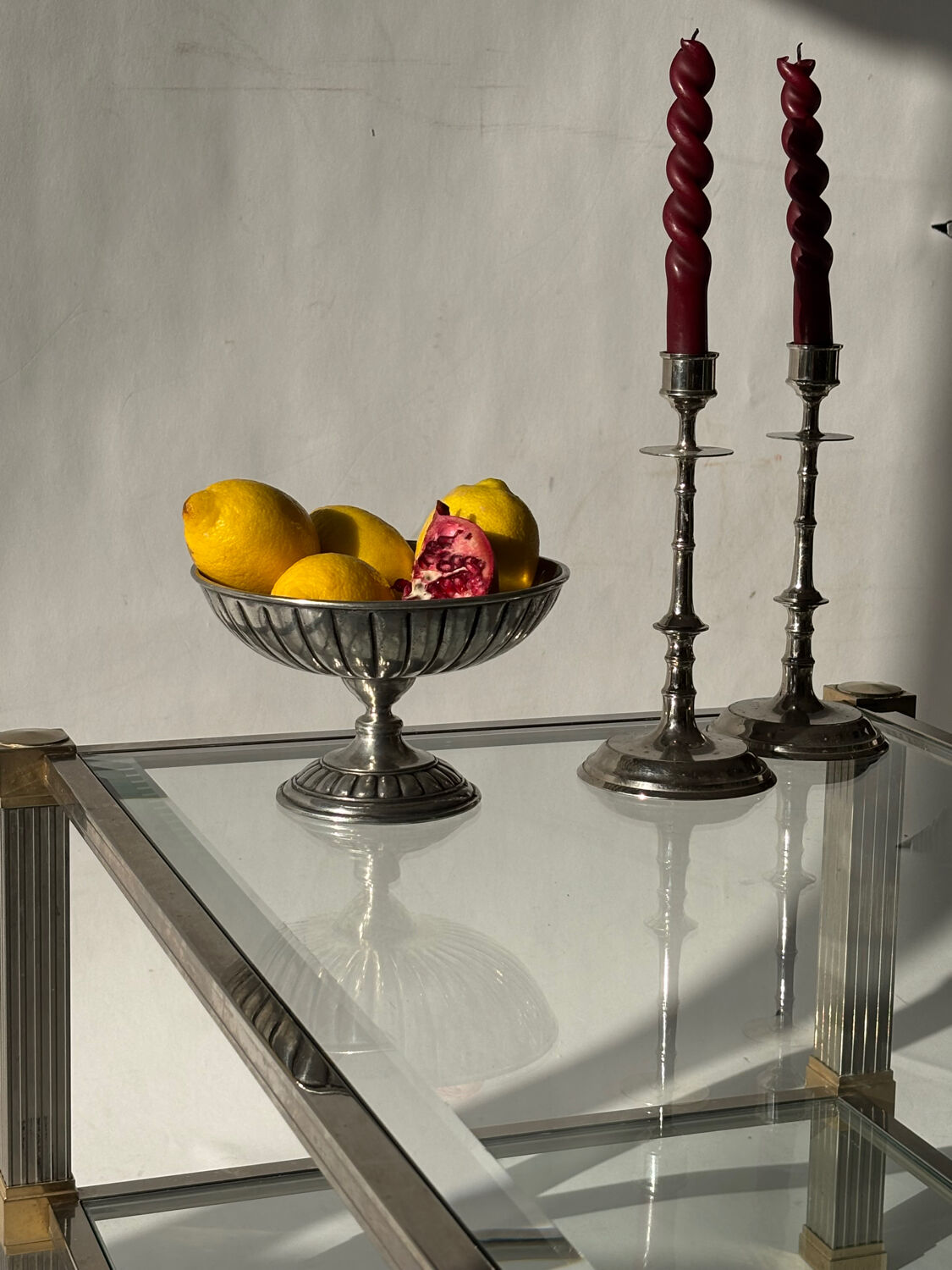 Silver-plated metal compote 1920