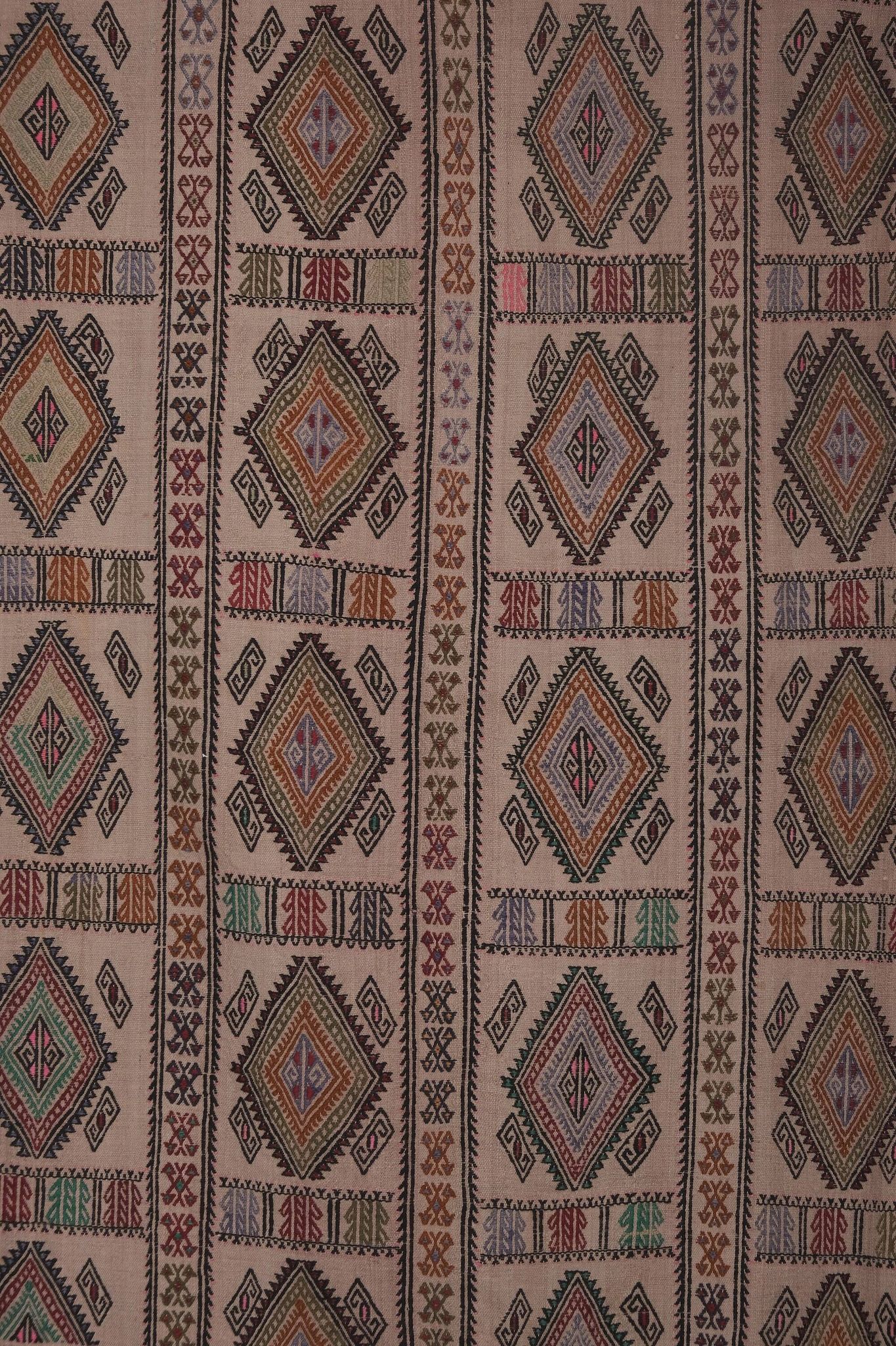 Kilim turc vintage tissé main 161x226 cm