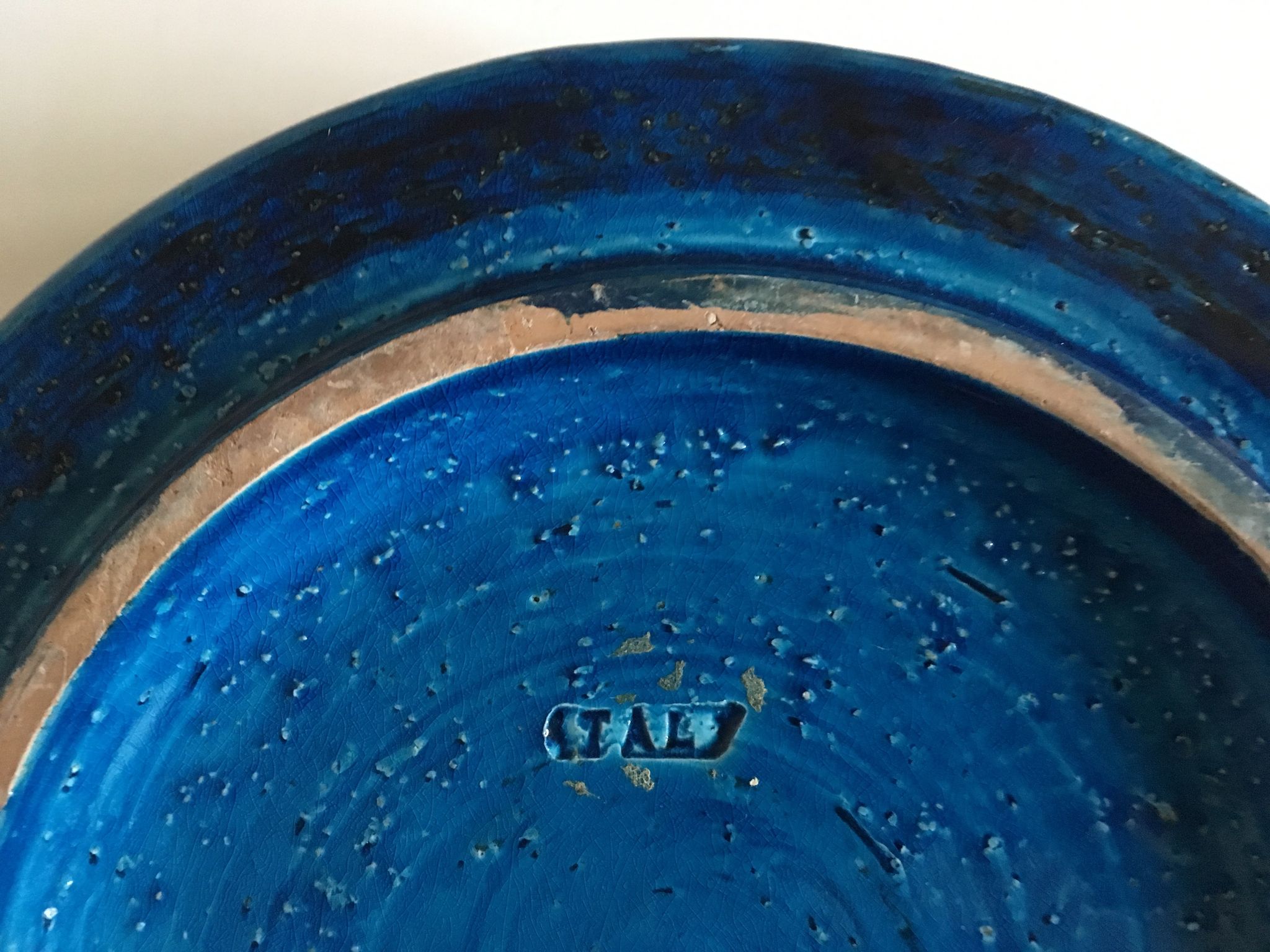 Bitossi XL ceramic ashtray, Italian design 60s, 25cm