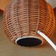 Rattan and ceramic lamp