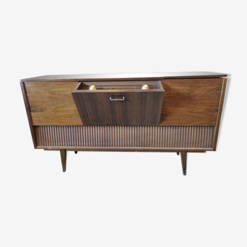 Enfilade Loewe Ofta hifi radio tourne disque années 60