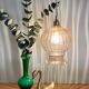 Vintage amber glass globe pendant light