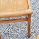 Set of 4 bistro chairs in beech and blond oak from the 50s