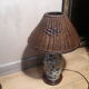 Asian lamp painted with hand naive flower