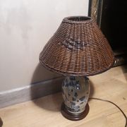 Asian lamp painted with hand naive flower