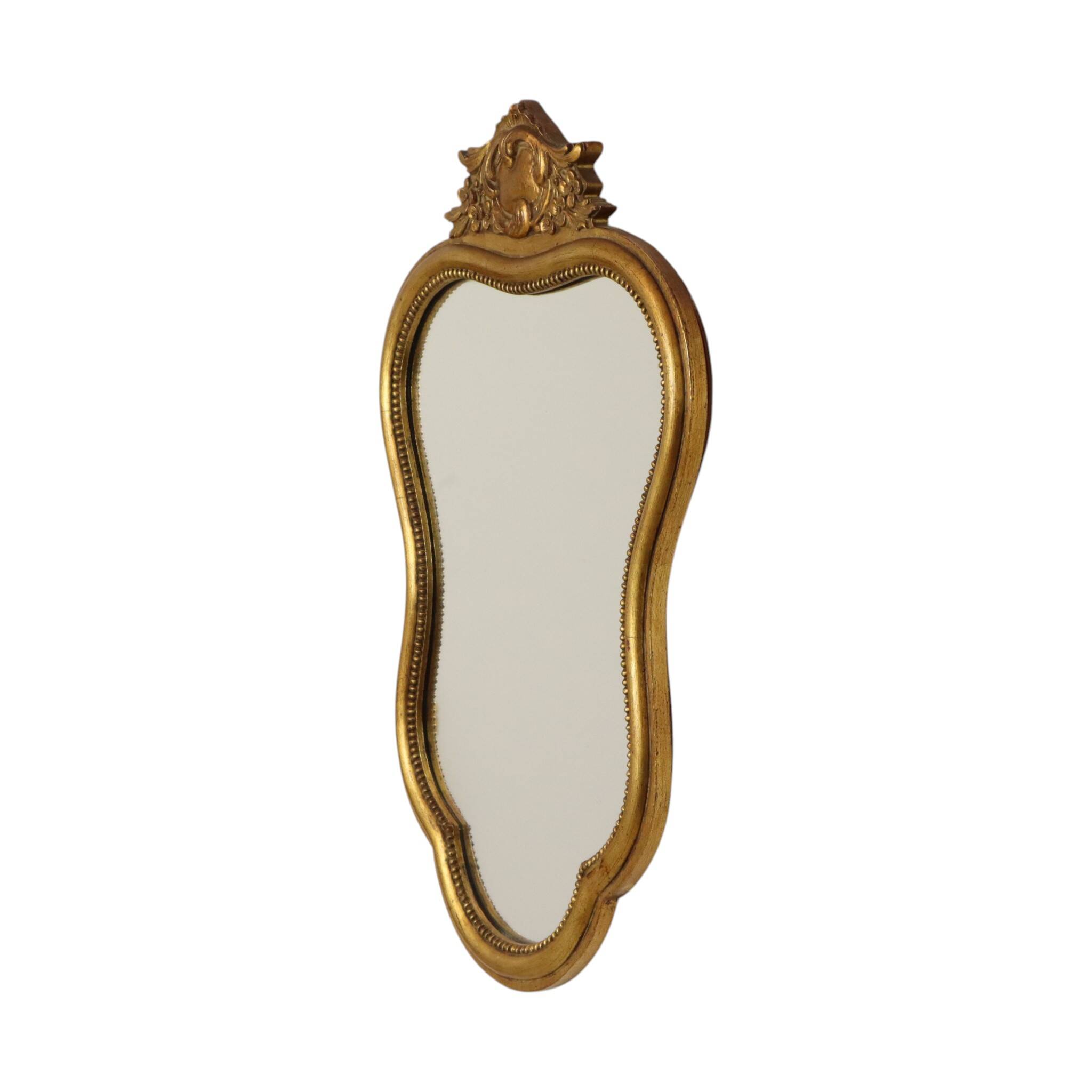 Miroir en bois de style baroque doré français classique 54 cm