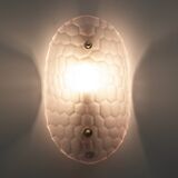 Paire d'appliques modernes en verre de Murano rose clair
