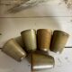 Set of 5 Digoin stoneware tumblers