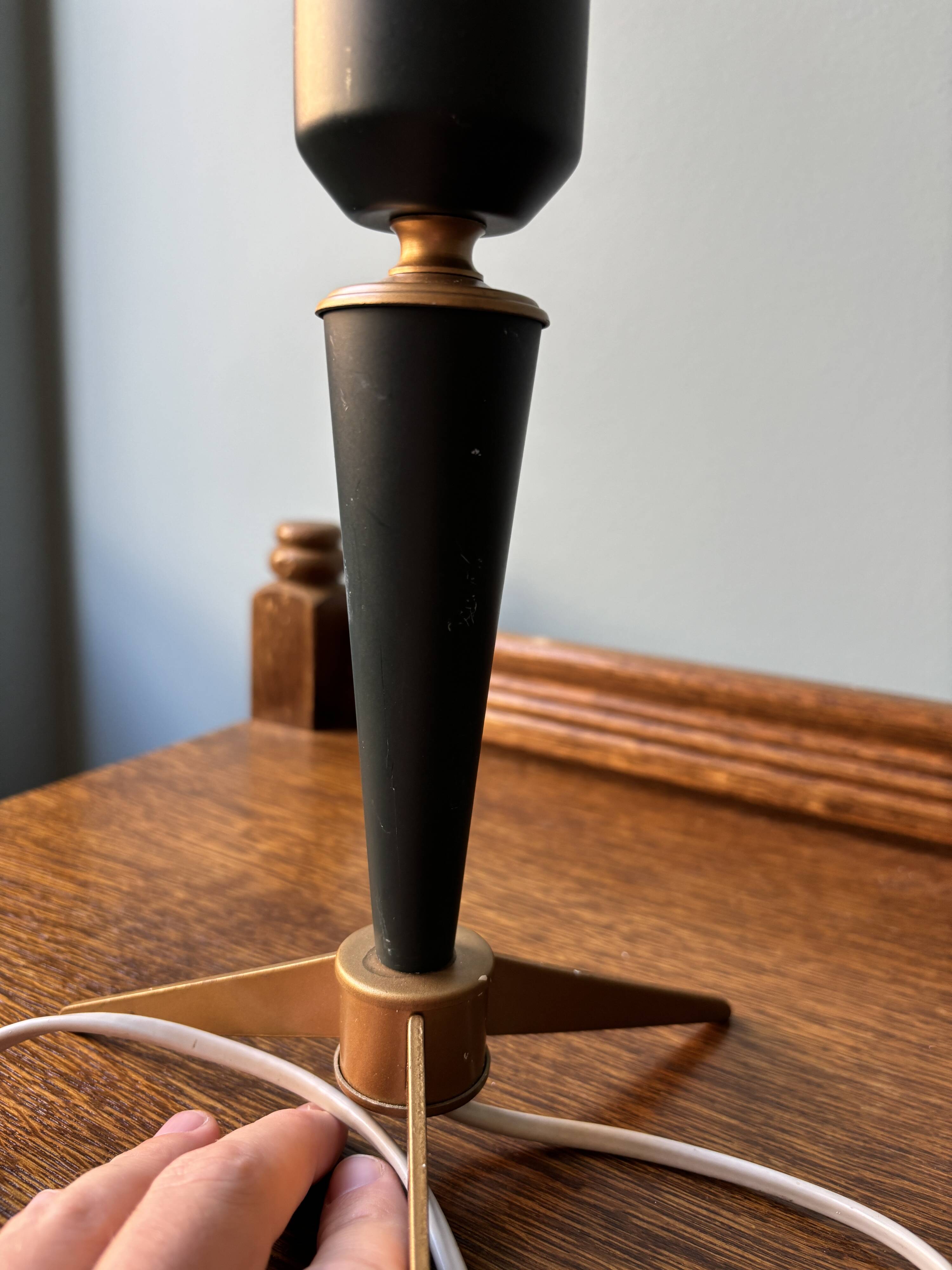 Lampe trépied Bijou de Kalff pour Philips, style vintage Space Age, inspirée des années 50.