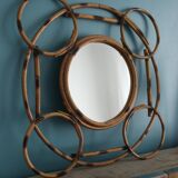 Miroir en rotin 39x39cm