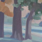 Forest landscape painting