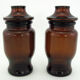 2 brown glass jars - Lever made in Belgium 1970