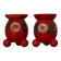 Pair of Swedish Dala Ball Candle holders