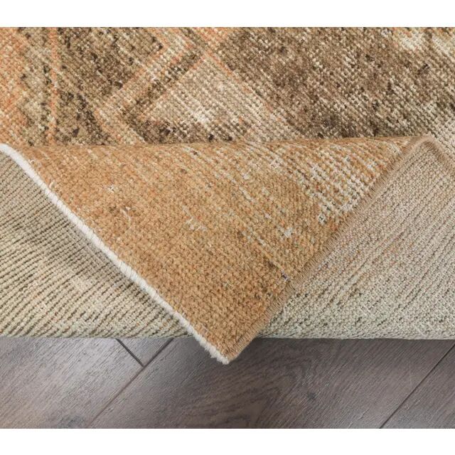 1970s Turkish Oushak Wool Runner Rug 84x378