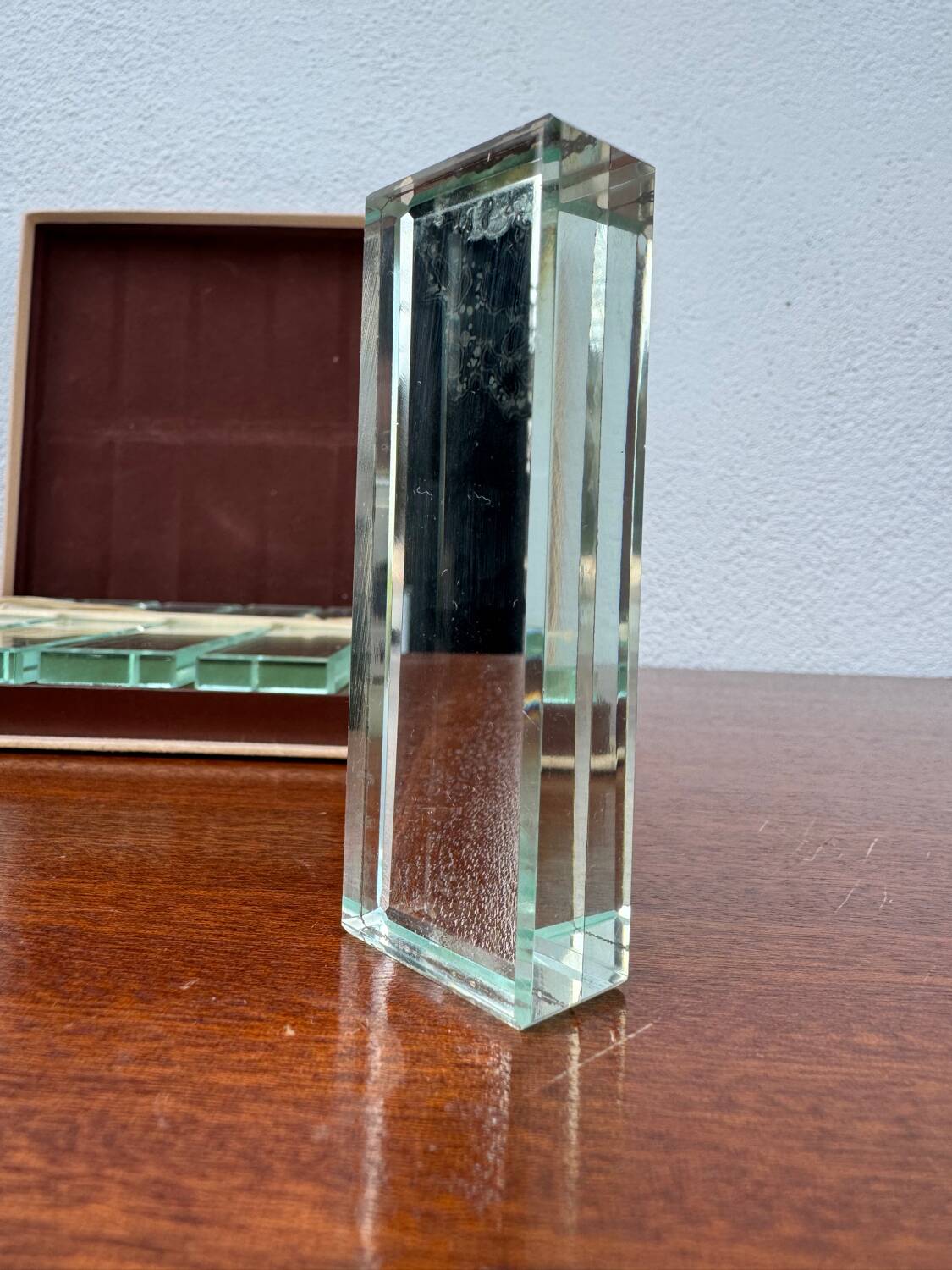 Crystal knife rest Art Deco