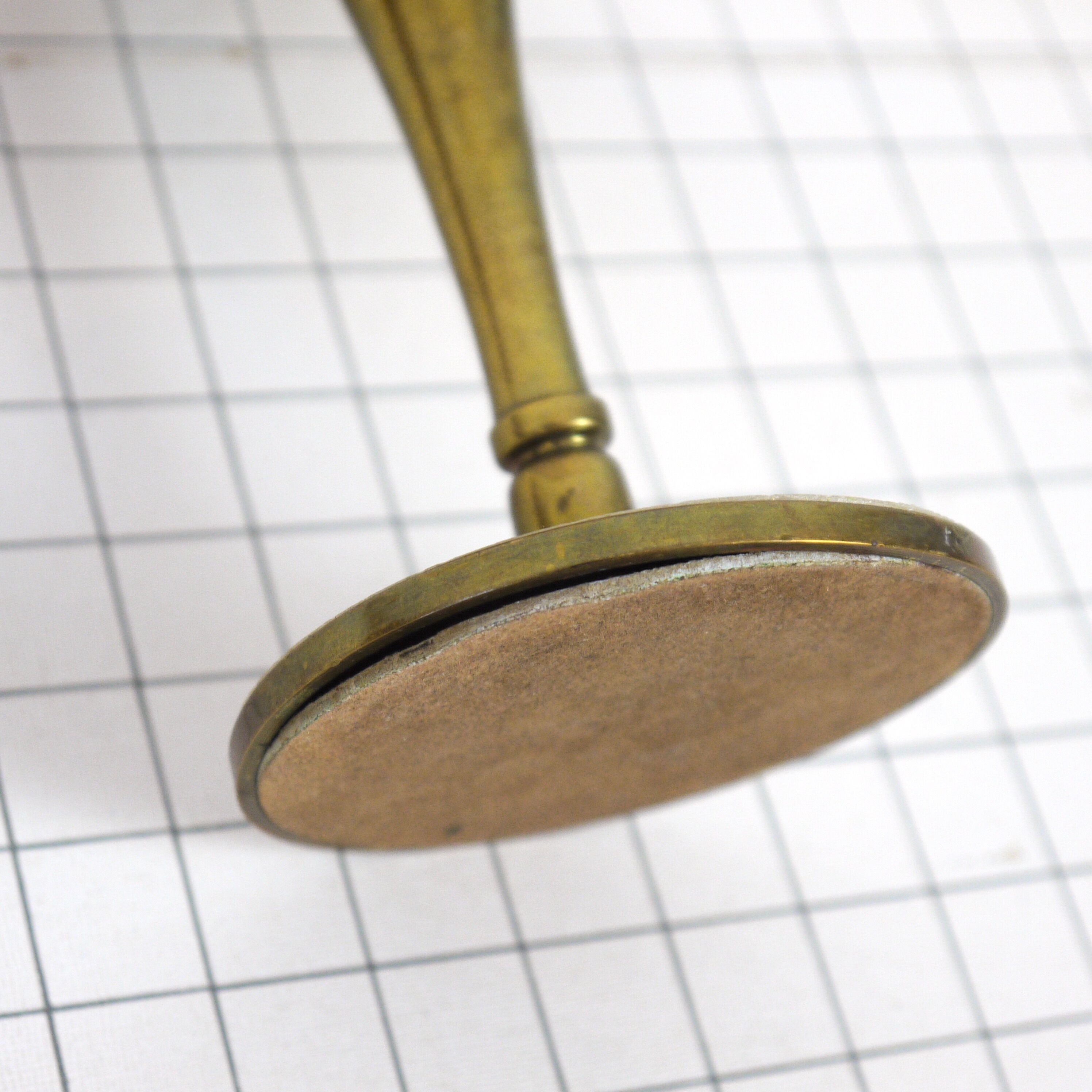 Brass and mother-of-pearl bougeoir