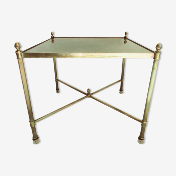 Neoclassical coffee table 1960 golden brass