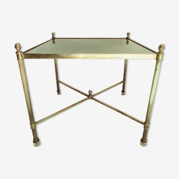 Table basse néoclassique 1960 laiton doré