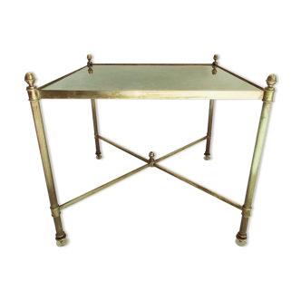 Neoclassical coffee table 1960 golden brass