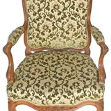 Pair of Louis XV style cabriolet armchairs