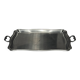 Guy Degrenne silver stainless steel serving tray with an eventful shape